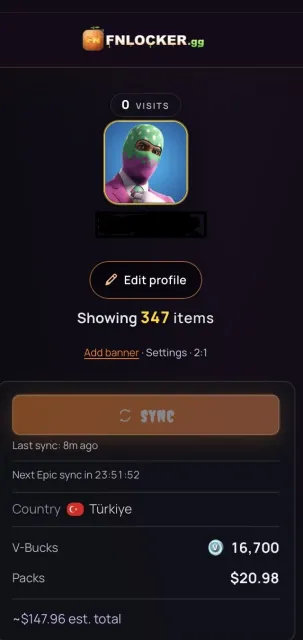 Compte personnel Fortnite / évaluation 148$, Vente, skins 26