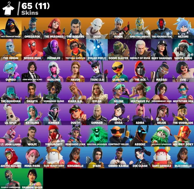 🔥 Fortnite Hesabı [PC/XBOX/PSN] 65 Skin | FNCS Seeker | Omegarok | 300 VB, Satış, skinler 65