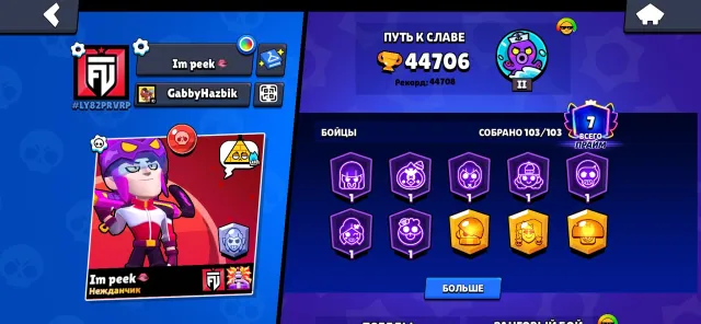 top, trophies 44700, brawlers 103, primes 7