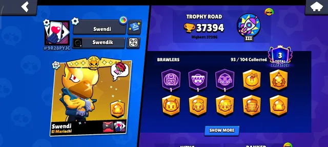 🔥A great account for the price🤝 lots of Poco skins💯, trophies 37394, brawlers 93, primes 3
