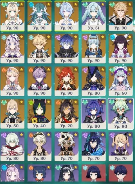 🌸Great account, premium pack of Flins, premium pack of Varka, premium pack of Spring🌸, Any platform, Email linked, Iter, Levelled up, AR 58, Event 9, Primogems 6011