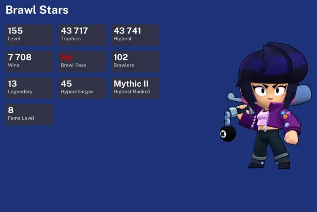 🏆 43717 CUPS, 102 BRAWLERS ✨ PHONE NOT LINKED, 43717 cups, 102 brawlers, 26 primes