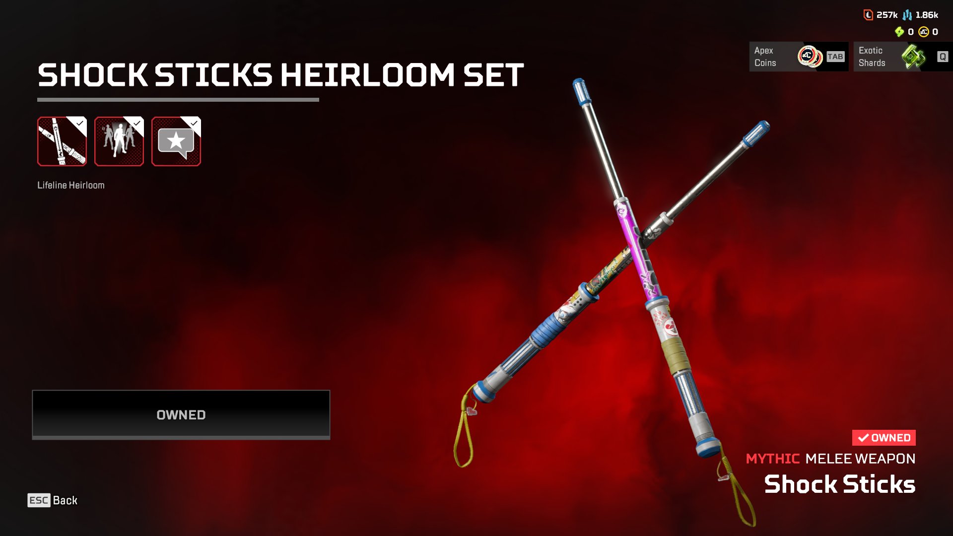 🍀 【 Lifeline Heirloom + Loba Prestige 】Mass reactives 380 Leg Skins EA APP + XBOX🍀, Gold, 1230 level, Relic: Yes