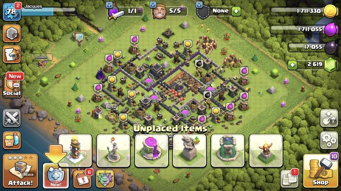✨ TH 9 eng old obstacles ✨, 9 TH Main Village