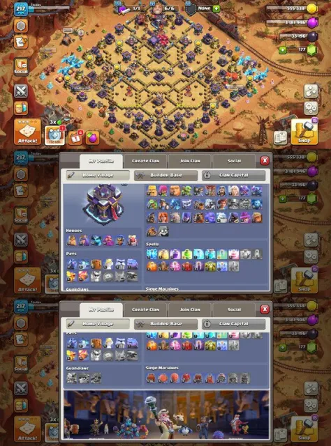 【TH15 | Max / Golden Wall / Defence Max】(N-492) ➤ Heroes (70-81-55-57-25-2) ✦ 217 XP ✦ 12 Epic, 15 TH Родной Деревни