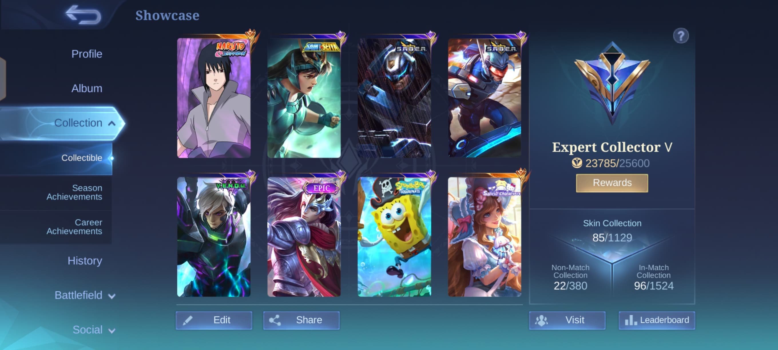 Star wars argus/ Dart vader/ Aot martis/ Kof aurora, Sale, Rank: Mythic, Level: 60, Winrate: 55%, Heroes: 60, Skins: 85