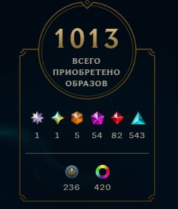 League of Legends Account — Ultra-Rare High-End Collection (RU Server), Sale, level 647, champions 172, skins 1013, Unranked