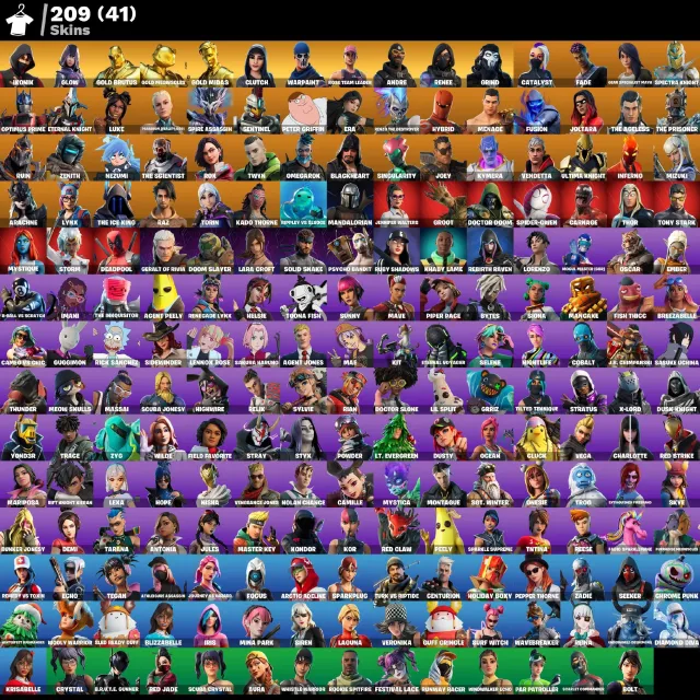 209 SKINS🌸OG STW🌸Ikonik/Idol/Ikonik🌸Glow🌸Minty🌸ACCÈS COMPLET🌸⚡️LIVRAISON AUTOMATIQUE⚡️, Vente, skins 209