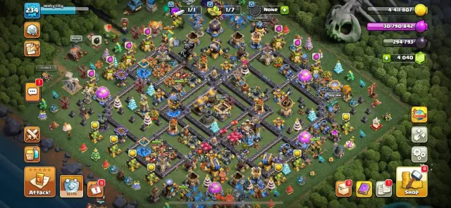Coc# 188 Th18➤almost max➤hero max➤Rare revenge deck epic max➤7 epics max➤6 hero max➤, 18 TH Родной Деревни