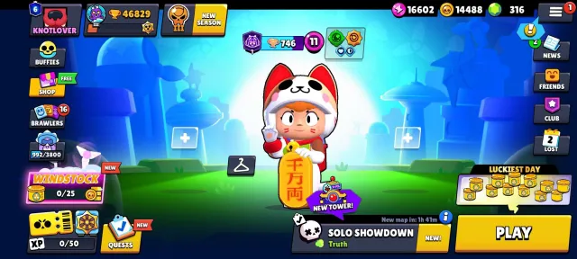 46k trophy 95/105 brawler fast safe +mail, 46829 trophies, 95 brawlers, 6 primes