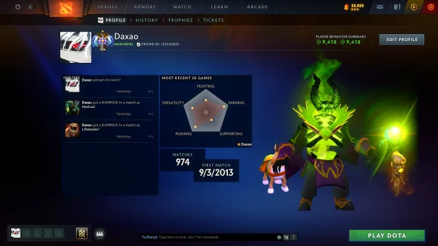 🏆MAINPOOL 🏆OLD ACCOUNT 2013 YEAR🏆LORD 1🏆 3880 MMR 🏆 9500 HONOR 🏆HAS RECALIBRATION🏆, Sale, 3880 MMR, 9500 honor, 9500 politeness, 1000 matches, 1100 hours