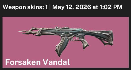 Vandal forsaken, Sale, Ranked locked, Agents: 7, Skins: 1