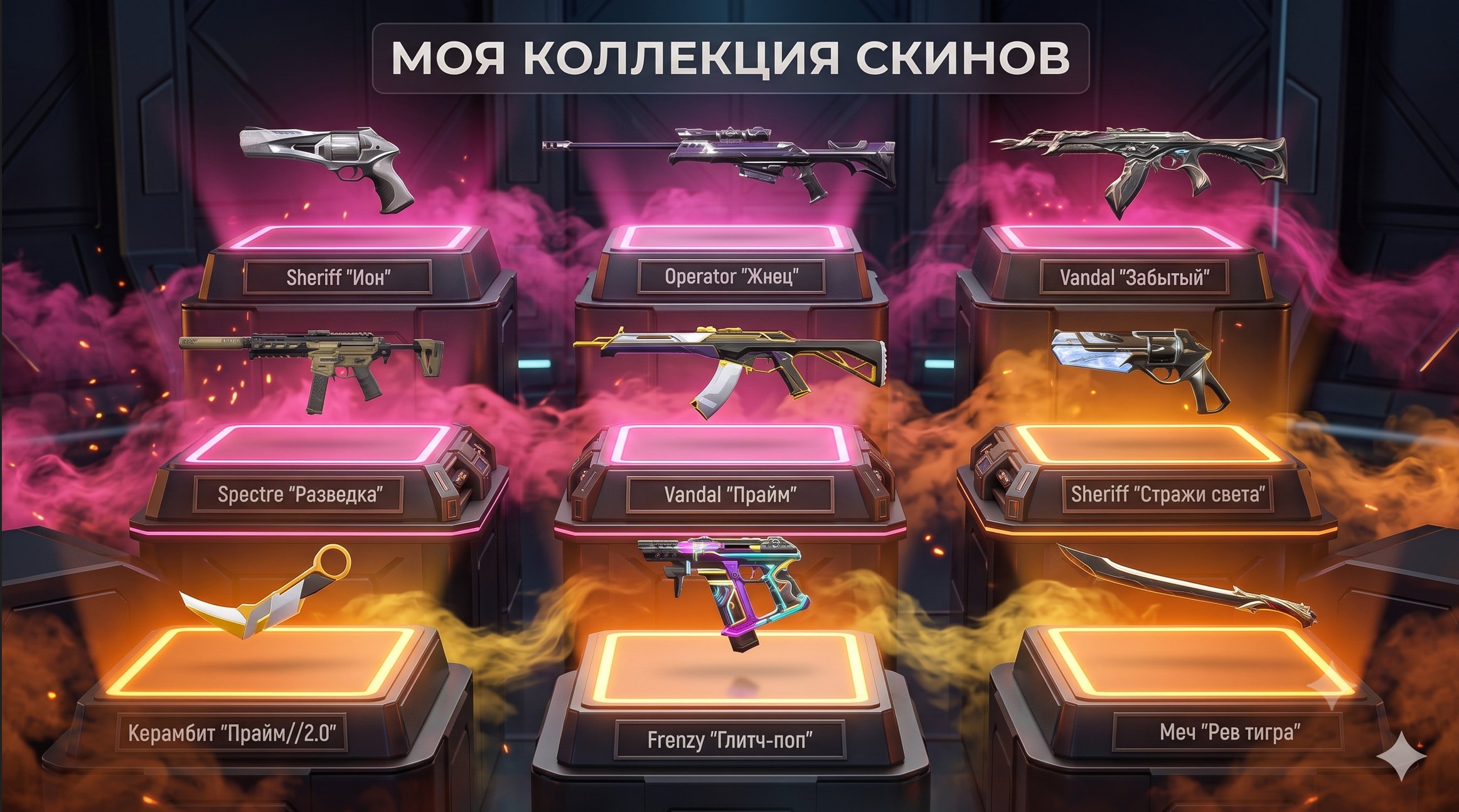 👑💖【EU】1 KNIFE🎈11 SKINS🎈Karambit Reaper🎈Phantom Reaper🎈Vandal Beginning🎈Ghost Reaper🎈Spectre Reaper💖👑, Sale, Ranked unlocked, Agents: 12, Skins: 11