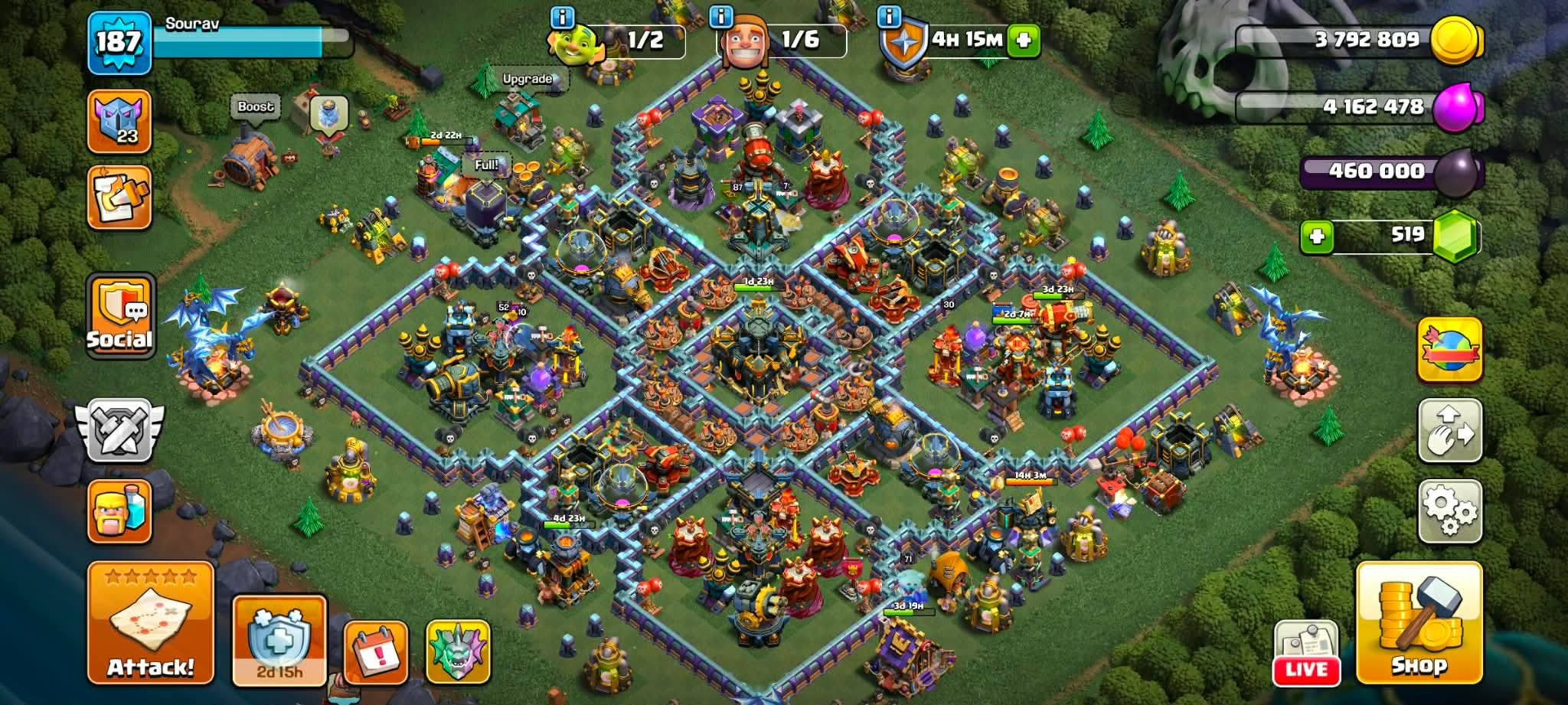 👑 ТХ 17 Почти Макс ⚔️ Герои 71-88-52-30 📧 Перепривязка Почты Покупателя, 17 TH Main Village, 10 TH Builder