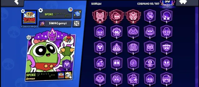 93 Brawlers account, change email to yours, 42k trophies, 42511 trophies, 93 brawlers, 30 primes