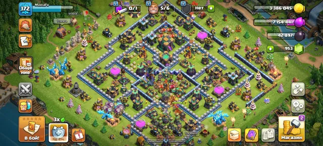 👑[ TH 14 ]⚡171 level ⚡💎 953 Гемов 💎[Легендарные скины🔮] 💥 Игровой аккаунт 𝗖𝗹𝗮𝘀𝗵 𝗢𝗳 𝗖𝗹𝗮𝗻𝘀💥⠀⠀⠀⠀, 14 TH Родной Деревни, 9 TH Строителя