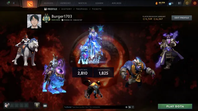 〖 Archon ✦︎ Arcana CM + Persona Mirana — Inventory ✦︎ Mainpool 〗, Sale, 2518 MMR, 6267 Behavior score, 5749 вежливости, 2810 games, 2886 hours