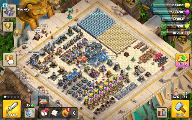 18 TH 90% full | 212 LVL | 105/108/72/80/55/12 | фулл экипа + донат оформа, 18 TH Родной Деревни, 8 TH Строителя