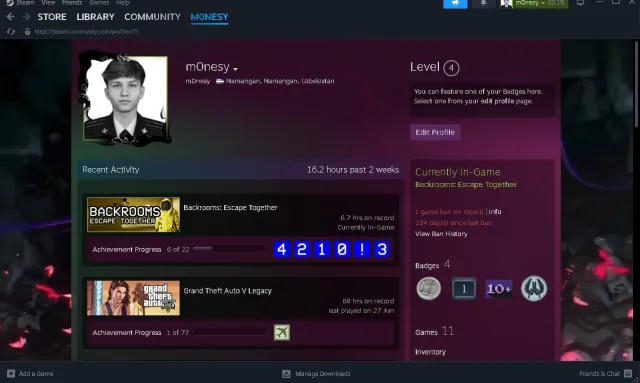 Steam аккаунт с GTA V + Backrooms + другие игры | Бюджетный вариант, Продажа