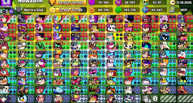 🏆90K👾107/107⭐28 11 POWER🪐SUNSHINE GLORY🦅GOLDEN CROW⚔️72 PRIMES🐻DUSTIN NITA🦇EDDIE DRAGON🤖AUTOMATIC DELIVERY, 90003 trophies, 107 brawlers, 72 primes