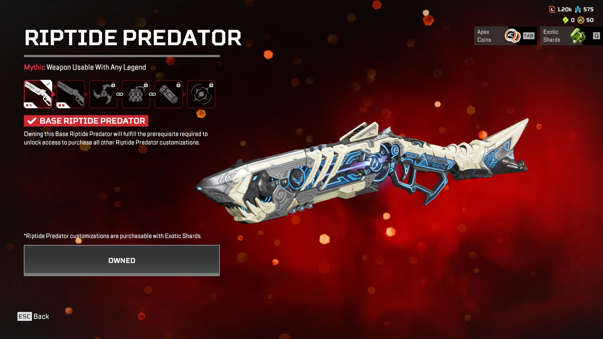 🍀 【 RIPTIDE HEIRLOOM + 56 LEGEND SKINS】 EA APP ONLY ♦️ FULL ACCESS 🔑, Rookie, 185 level, Relic: Yes