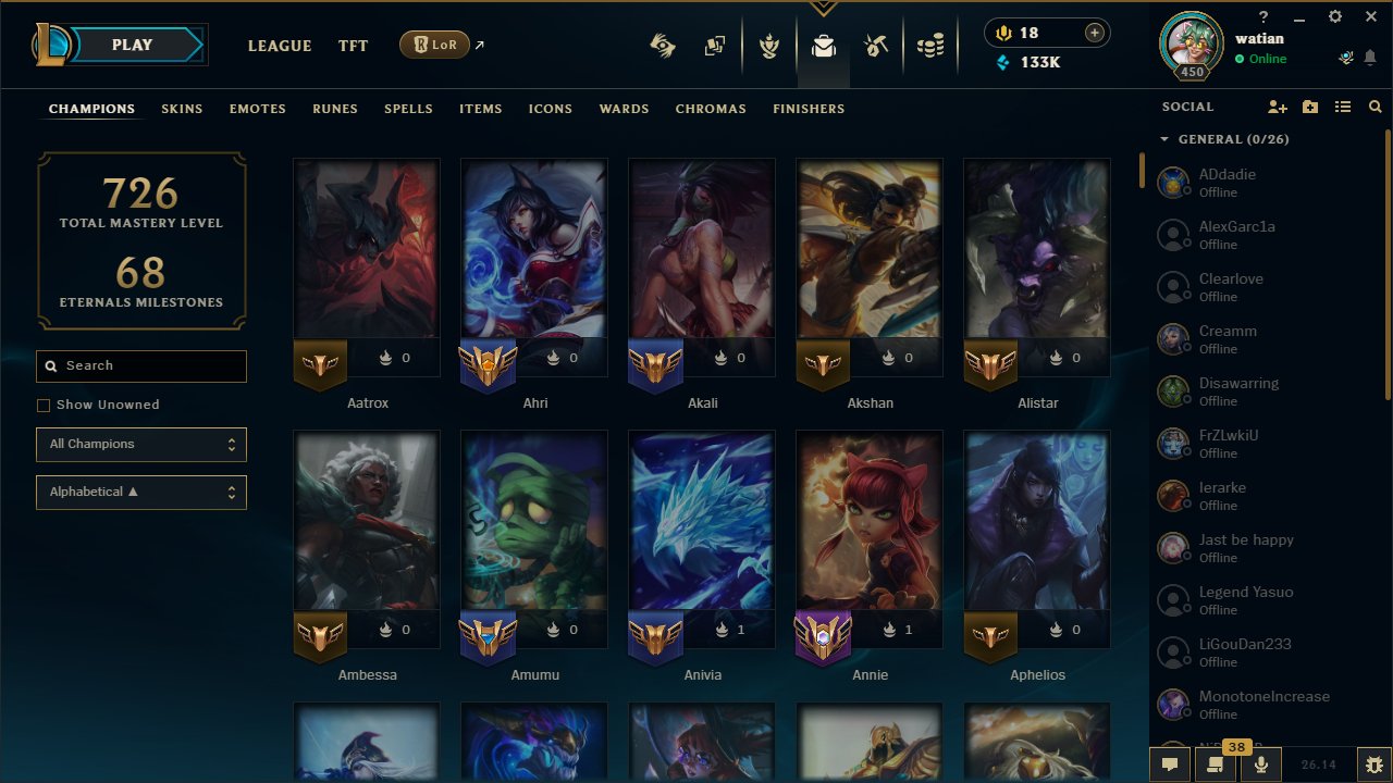 Selling my account because I’ve graduated and no longer use it., Sale, level 450, champions 173, skins 183, Unranked