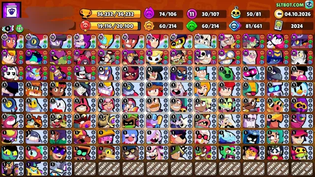 ❗ABOUT RANK❗Top account for the foundation, 36232 trophies, 107 brawlers