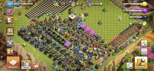 🏰17 TH🏰🟢100% full🟢HEROES 100/100/73/75/50/20⭐NICE UPGRADING⭐🔮15 EQUIPMENT MAX🔮, 17 TH Родной Деревни, 9 TH Строителя
