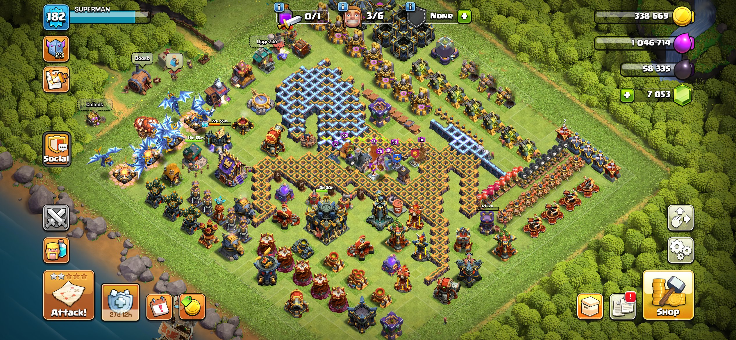 ✔️TH 17 best id ✔️| 86-91-37-57-40-8 | 6️⃣ builders| No number linked💝| 💎7000 💎| 🚨Best Equipments🚨, 17 TH Main Village, 10 TH Builder
