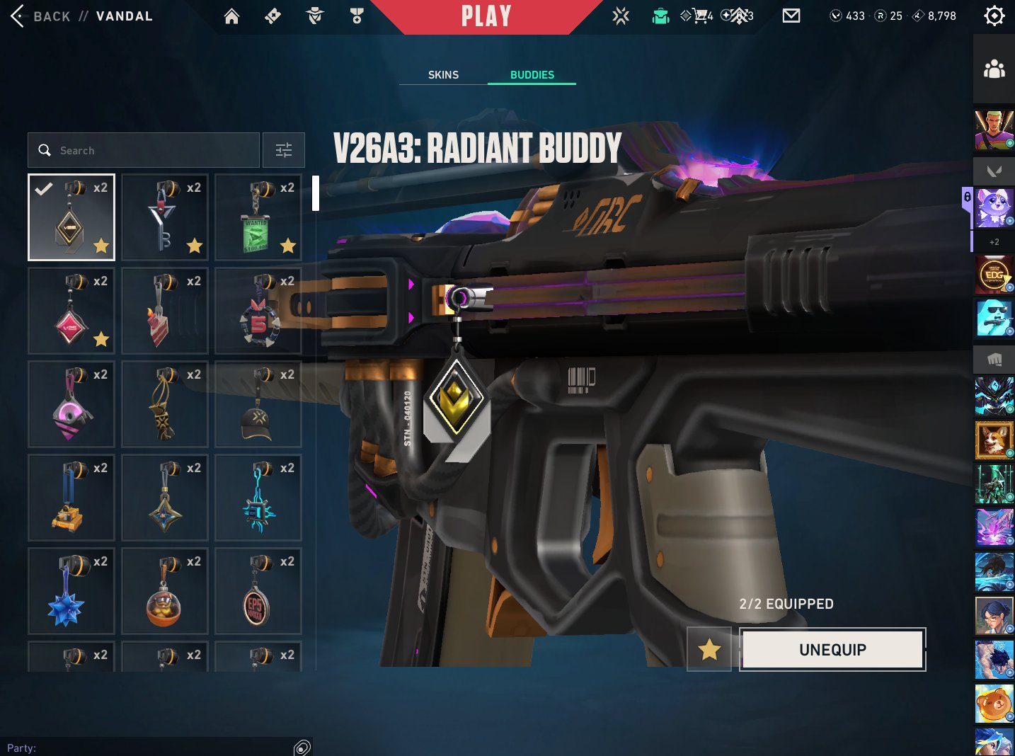 EU | Radiant Gunbuddy + Many Skins | Peak Radiant | 🔓Full Access, Sale, Radiant, Agents: 27, Skins: 70