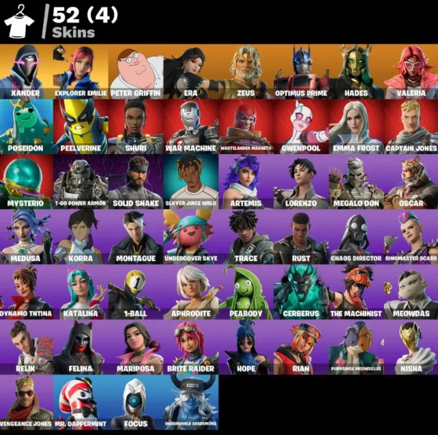 👽52 SKINS👽⭐EMAIL-ÄNDERUNG VERFÜGBAR⭐GARANTIE⭐❤️, Verkauf, Skins 52