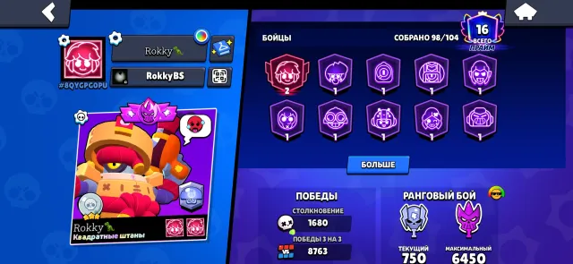 🍀Old acc•2019•🍀Old skins❤️🔥Huge collection of skins🦋A large number of resources❇️, trophies 51700, brawlers 98, primes 16