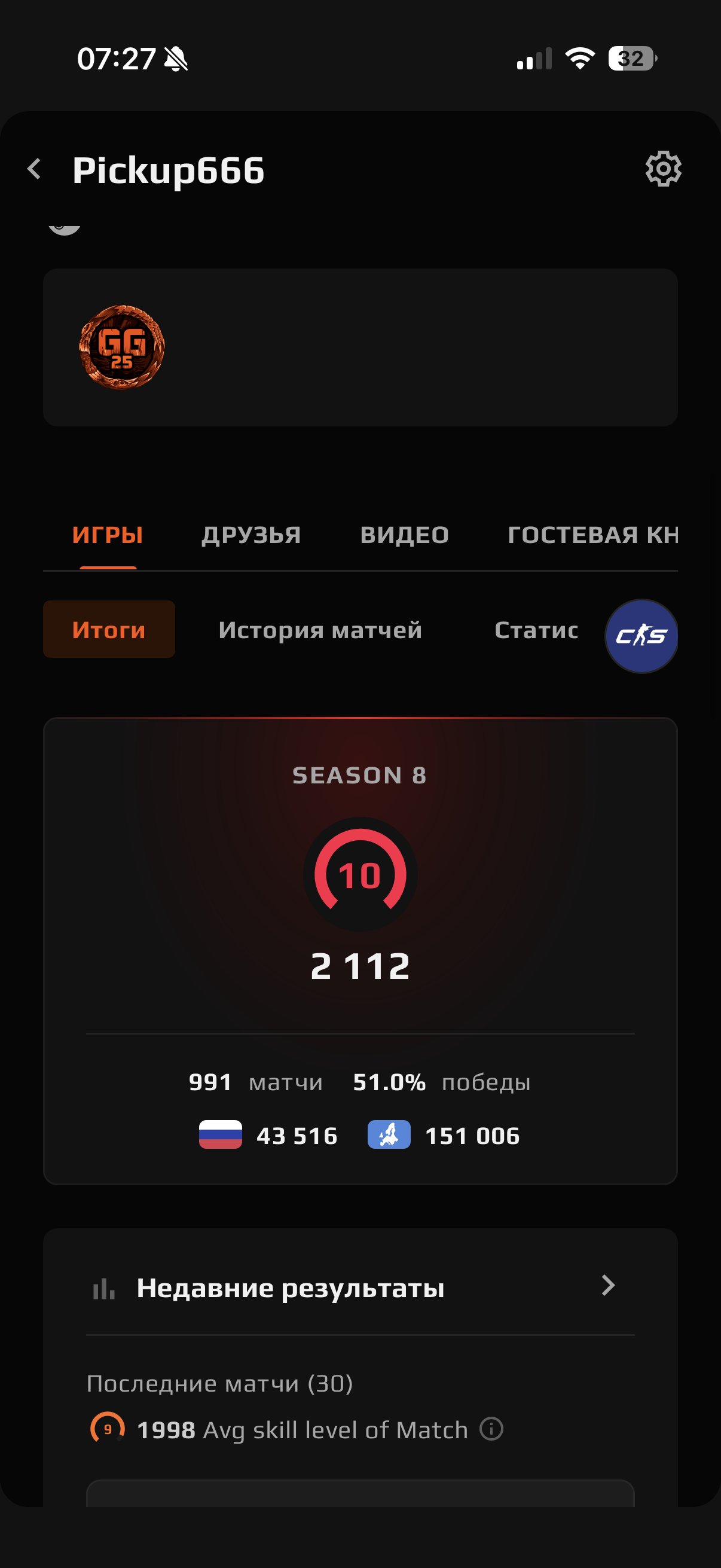 10 LVL FACEIT 2112 KYS Medal 5 let Gta5, Sale, Empty, No PRIME, FACEIT, 2112 ELO, With registration: Yes