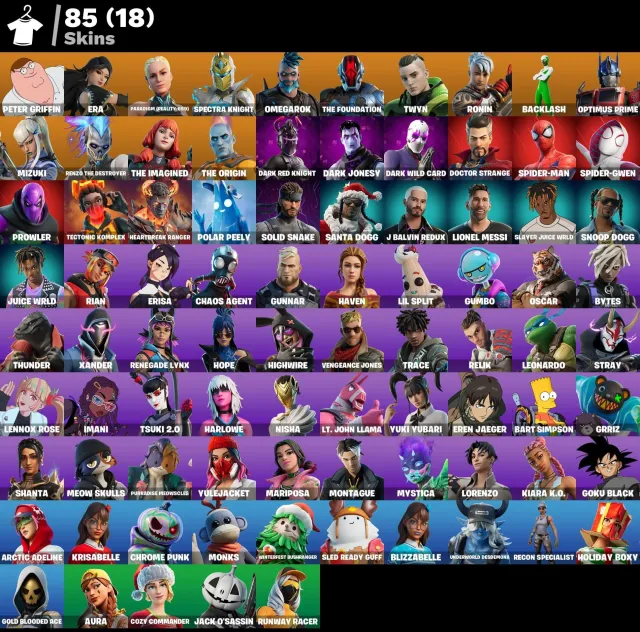 🔥85 SKINS🔥PARADIGM ⭐+PETER GRIFFIN🐻+OPTIMUS PRIME+SPIDER-MAN🕷️+LEO MESSI |PC/PS/XBOX| FULL ACCESS✅, Продажа, скины 85
