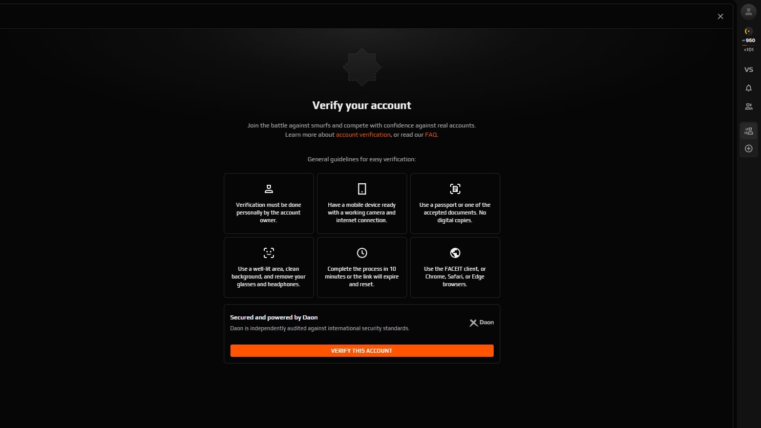 🍀 FACEIT 11 MATCHES 🍀 STIM LINKED 🍀 HOMEPOST 🍀 DOES NOT REQUIRE VERIFICATION 🍀, Sale, Empty, No PRIME, FACEIT, 950 ELO, With registration: Yes