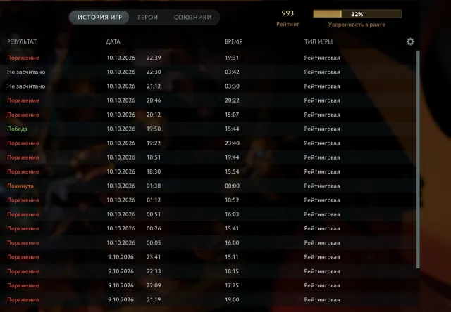 ▂▃▅█▓🔥1000-7 MMR, Native email, Immortals, Sven's sword🔥▓█▅▃▂, Sale, 993 MMR, 8297 trust, 8297 politeness, 203 matches, 110 hours