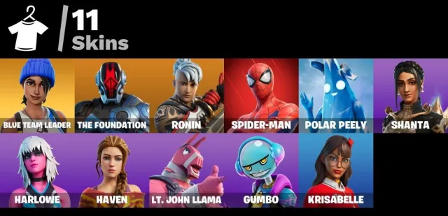 🔥[PC/XBOX/PSN] | Spider-Man, The Foundation, Polar Peely | 11 Skins | 1250 V-Bucks Full Account🔥, Продажа, скины 11