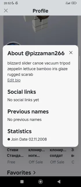2008 Account with 2008 Visor, Sale, Voice chat: No