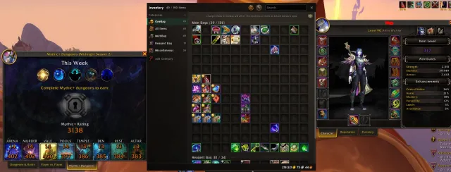 S2 MIDNIGHT 3100 RIO 317 ILVL 200K ГОЛДЫ 4 СЕТ ВОИН, 90 уровень, Ночные эльфы, Воин
