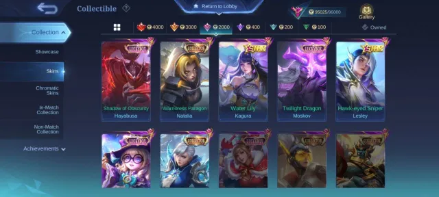 Exalted V🎄Naruto Lukas🎄PRIME Claude💥Beratix➤LUCKYBOX Haya➤Moskov➤Chang'e➤selvana➤Lesley➤kagura, Продажа, Ранг: Мифический, Уровень: 87, Процент побед: 50%, Герои: 130, Облики: 332