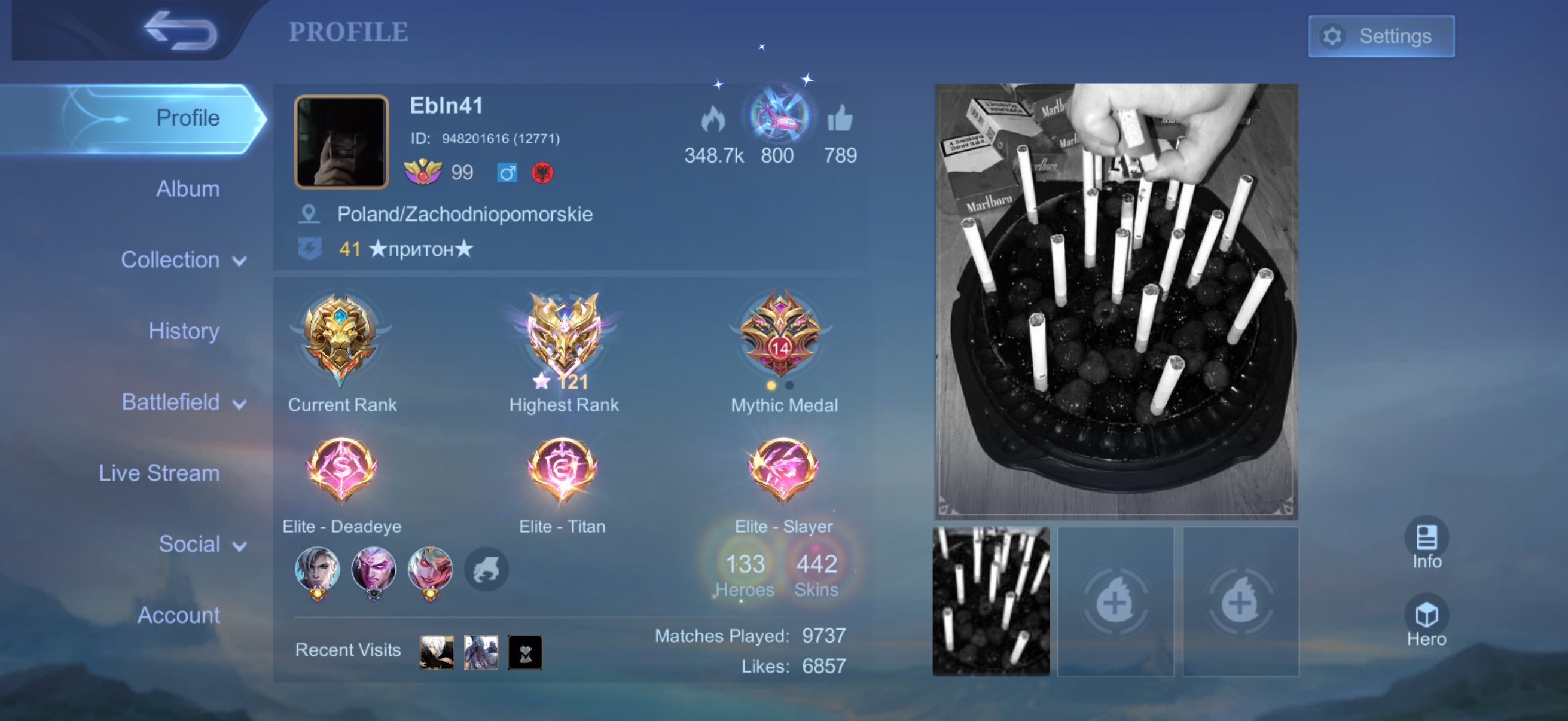 🔥 Stacked account for sale! Mythic rank! 🚀