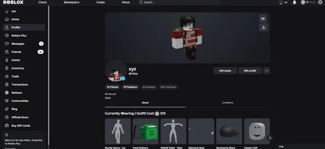 STACKED MALE ACC WITH KORBLOX DEATHSPEAKER 35K+ ROBUX SPENT WITH VOICECHAT! USERNAME: yilole, Sale, Voice chat: Yes