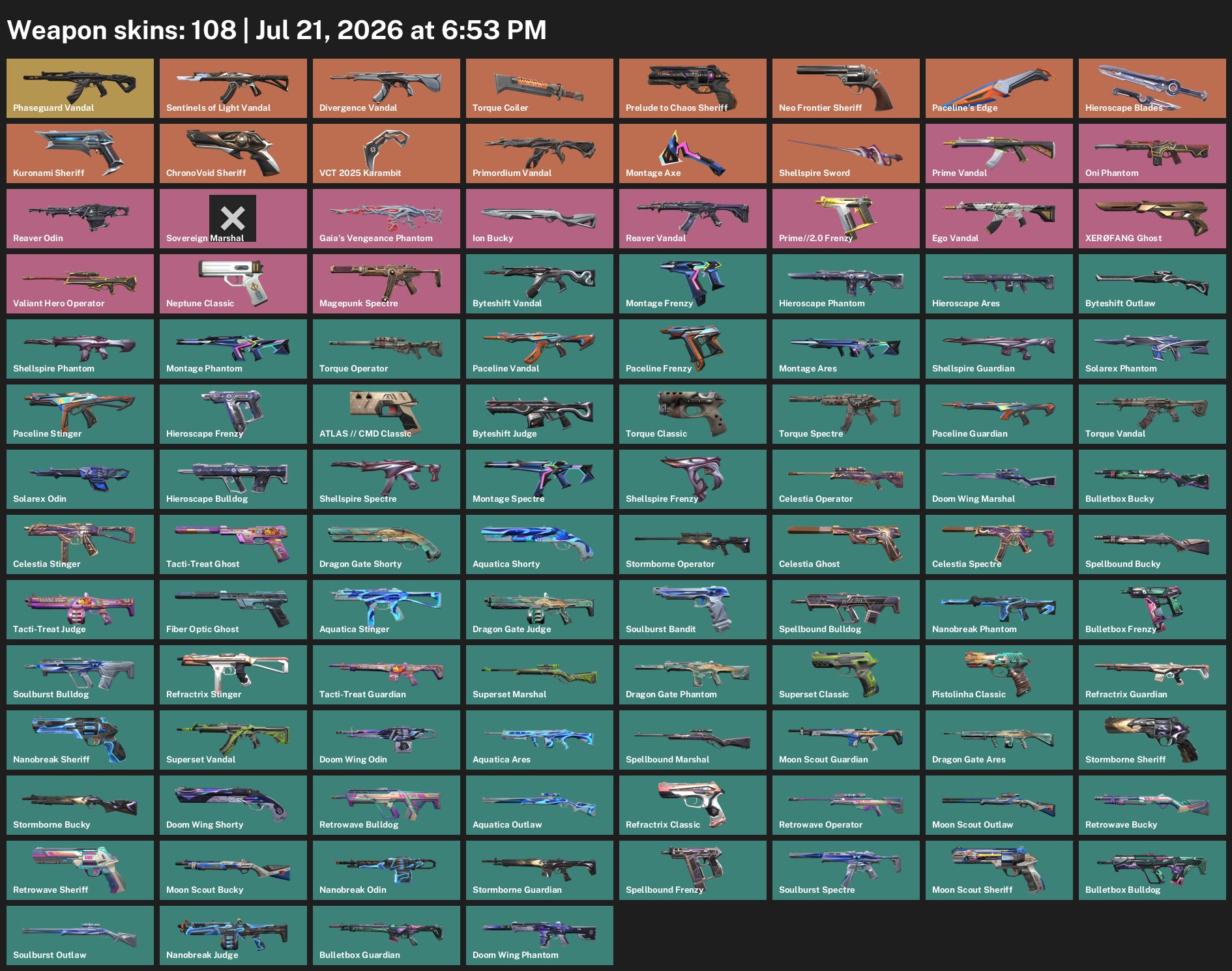 Alfs | EU | 40 975 VP | 6 Knives + 108 Skins | Inventory value: ~ 40,975 VP, Sale, Silver 2, Agents: 24, Skins: 108