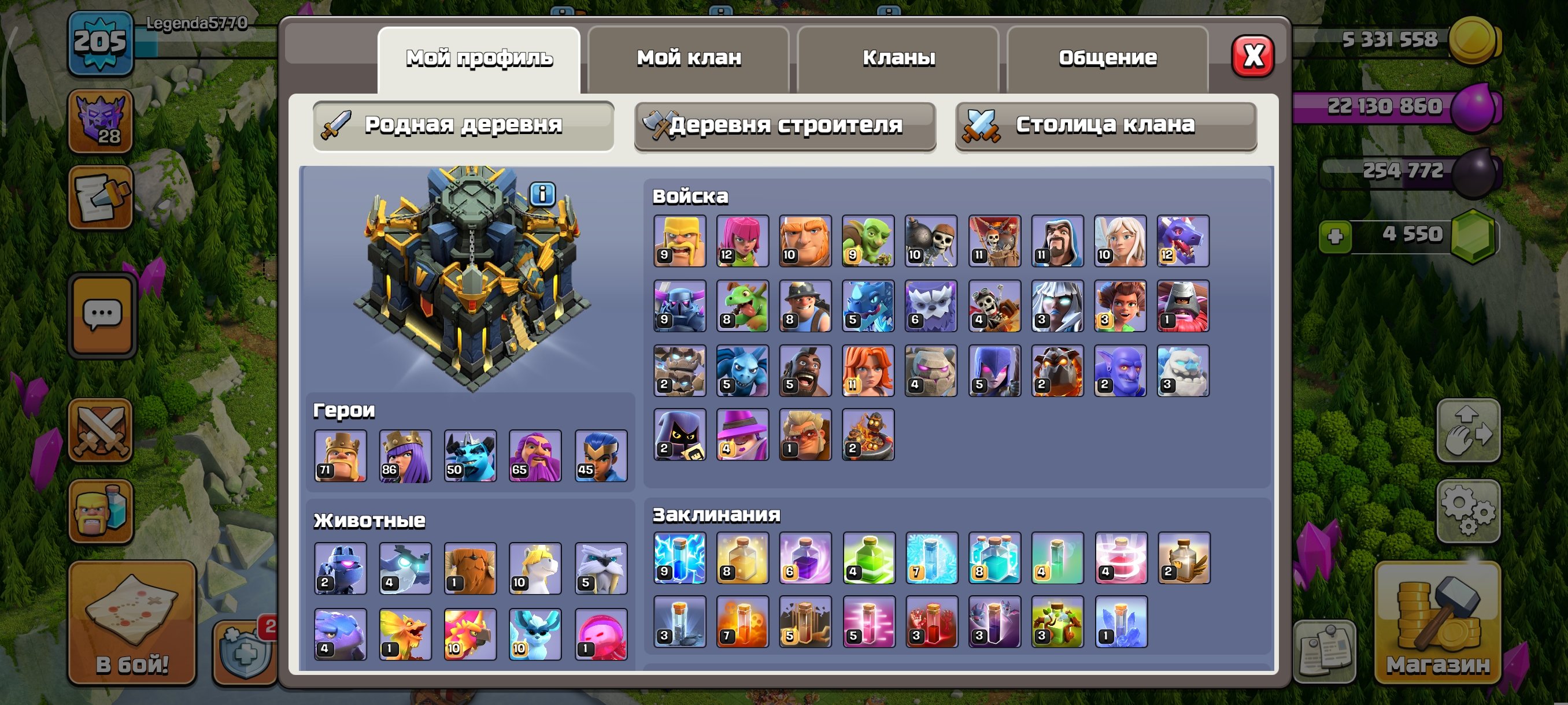 ⚡TH 17 ❰🌟 80% FULL 🌟❱ | 205 LVL 💯 | 🏆HEROES 71/88/50/68/48 | 📧 MAIL CHANGE |💎FULL EQUIPMENT CHECK🗡️💯, 17 TH Main Village, 10 TH Builder