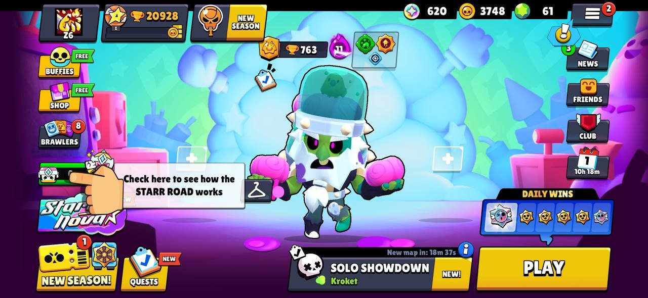 20k 💎, Spongebob Primo, 68 brawlers, 5 legions, 7 11 strength + 4 hypers, 90 skins, description👇, trophies 20000, brawlers 68
