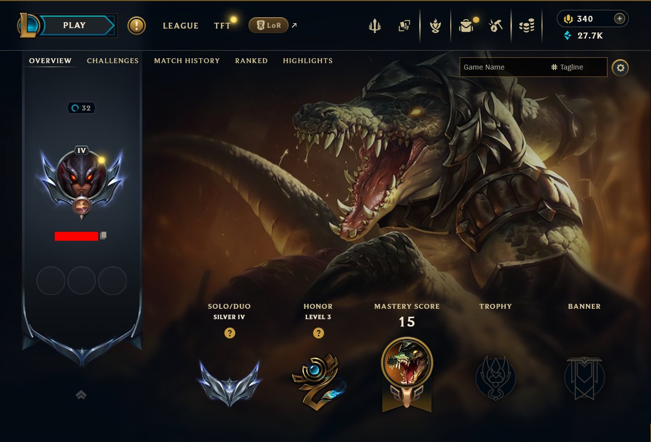 👑【NA】Silver 4 55 LP | 27k+ BE | Champions 26 | 10 Skins in Loot | Full Access | Instant Delivery, Sale, level 32, champions 26, skins 1, Silver