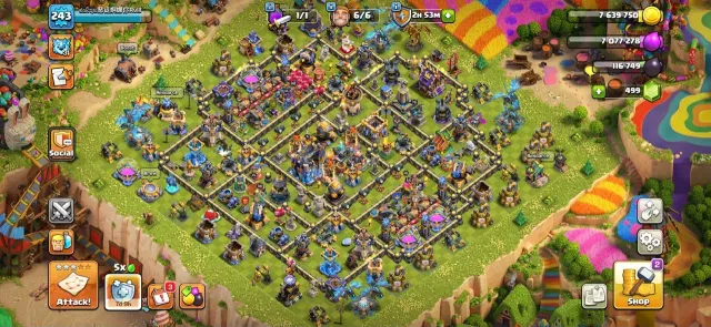TH 18 Close to Max ◎ Near 6 Heroes Max ◎ 110-110-76-85-55-12 ◎ All 13x Epic Equipment (4x Max), 18 TH Main Village, 10 TH Builder