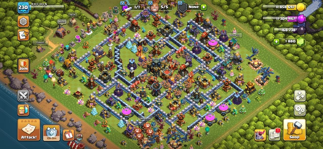 Rare 5515 War Stars ◉ TH17 Very Old ID ◉ 230 XP ◉ 880 Starry Ores ◉ 65-70-72-67-27, 17 TH Main Village, 10 TH Builder