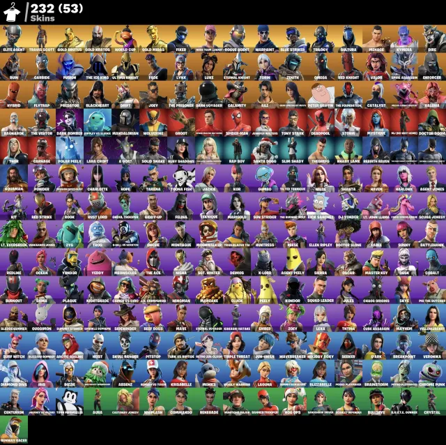 ✅232 skins ✅ TRAVIS SCOTT😮 ELITE AGENT😮LAUGH IT UP😮OG STW, Sale, skins 232