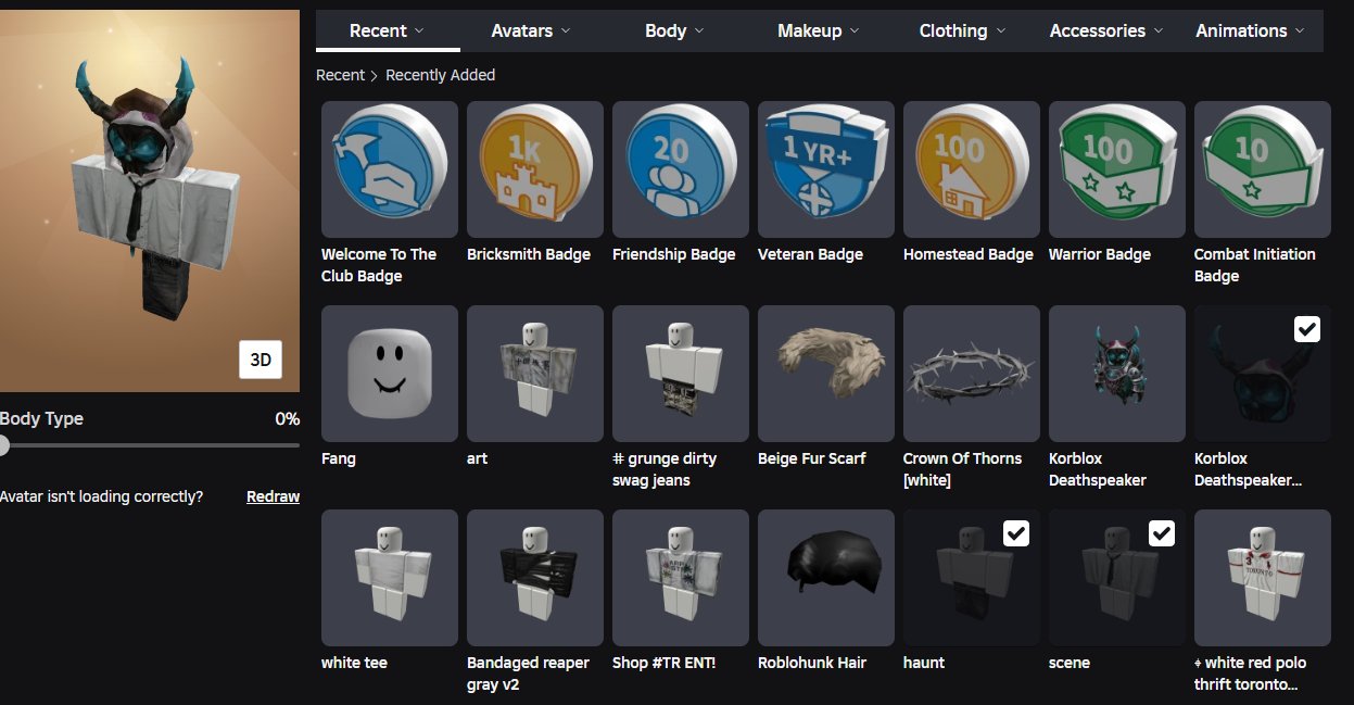 KORBLOX KORBLOX BISTRAY VIDACHA A LOT OF THINGS, Sale, Voice chat: No
